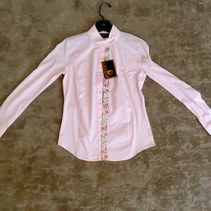 NWT Ariat Girls Show Shirt. Cool mesh back. Size 16.  Women's size Small.
